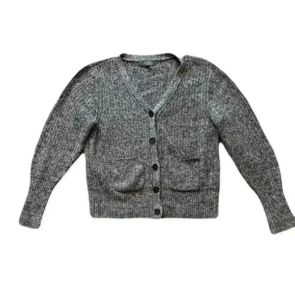 Women's Grey Marled Sweater Cardigan Casual Work Wear Size Medium - Picture 1 of 4